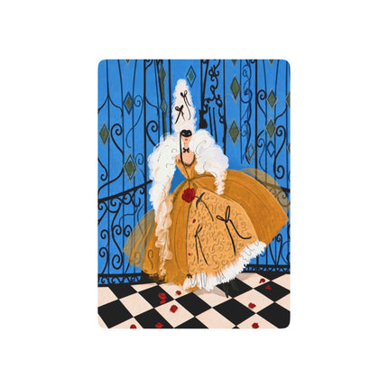 🎭🌹 The Lady At The Masquerade Gates Playing Cards – Art Deco Fashion Illustration