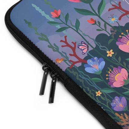 🐠🌸 The Lady of the Underwater Garden Laptop Sleeve – Art Deco Aquatic Fantasy