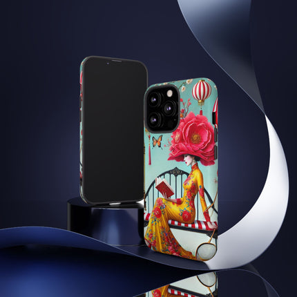Reading In A Painted Garden Phone Cases