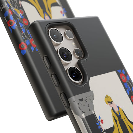 Art Deco Flapper in Yellow Robe Phone Case – Elegant Glamour & Exotic Charm
