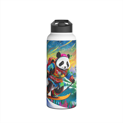 Cyberpunk Panda Stainless Steel Water Bottle