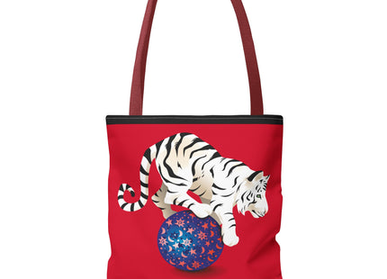 Majestic White Tiger on a Celestial Journey Tote Bag (AOP)