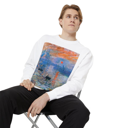 Sunrise by Claude Monet Unisex Garment-Dyed Sweatshirt