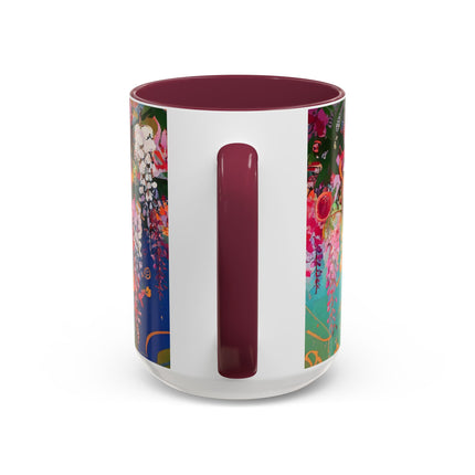 Golden Wisteria Elegance Colorful Mugs (11oz, 15oz)