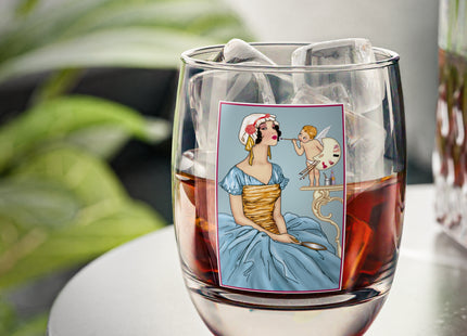 The Enchanting Painter: A Fairy's Artistic Whiskey Glass