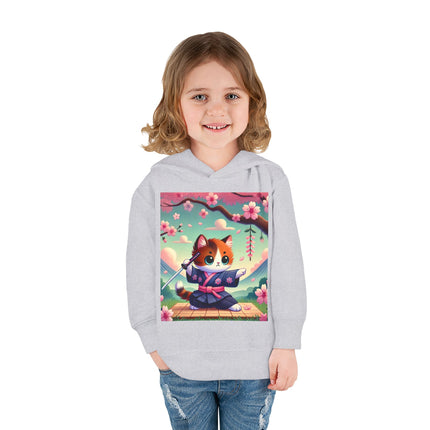 Samurai Kitten Toddler Pullover Fleece Hoodie