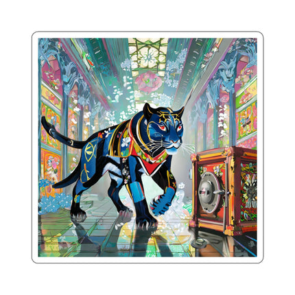 Cyber Panther's Hunt Kiss-Cut Stickers (4 Sizes)