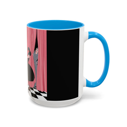 The Ladies Behind The Velvet Curtain Colorful Mugs – Art Deco Theatrical Elegance