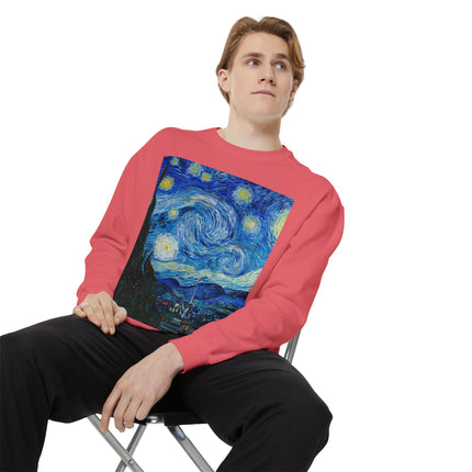 The Starry Night by Vincent Van Gogh Garment-Dyed Sweatshirt