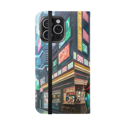 🐆🦜 Cybernetic Duets Flip Case – Neon Elegance & Digital Harmony