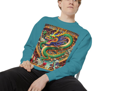 Tibetan Dragon Over Kabuki Duel Sweatshirt