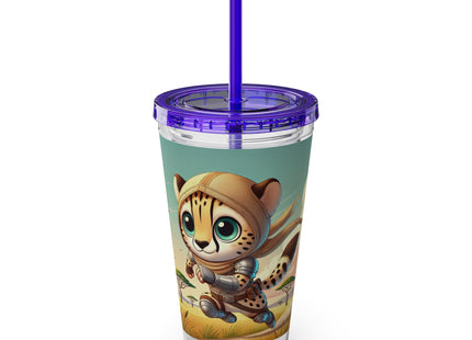 Swift Cheetah Sunsplash Tumbler with Straw, 16oz