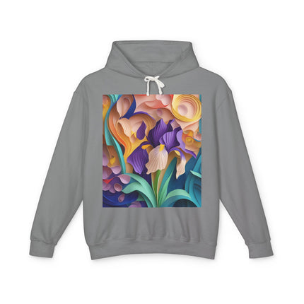 The Elegant Iris Flower Hoodie