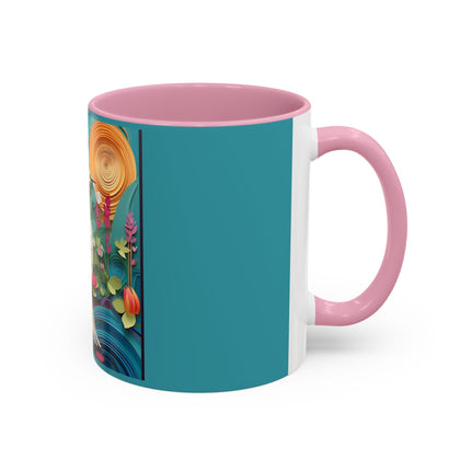 Elegant Egret Oasis Colorful Mugs (11oz, 15oz)