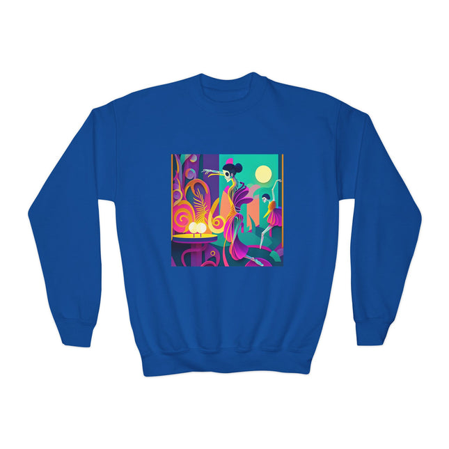 Dance of the Skeleton Ballerinas Youth Crewneck Sweatshirt