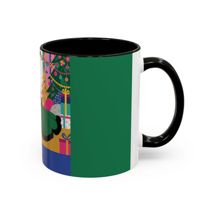 🎄🎁 The Emerald Christmas Belle Colorful Mug – Colorful Holiday Fashion Fantasy