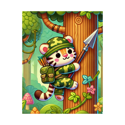 🐅🌿 Stealthy Stripes Matte Vertical Poster – Jungle Adventure & Fearless Spirit