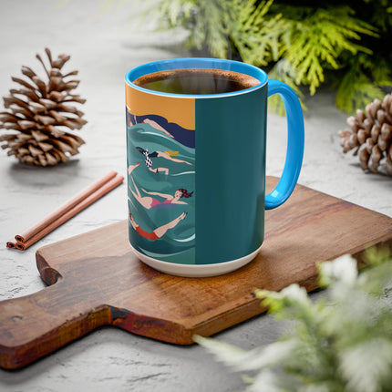 Summer Splash Colorful Mugs – Retro Beach Joy & Carefree Summer Vibes