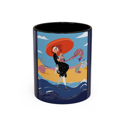 Beachside Promenade Colorful Mugs – Chic Summer Stroll & Coastal Glamour