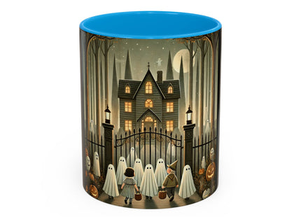 Ghostly Welcome – A Halloween Night Colorful Mugs (11oz, 15oz)