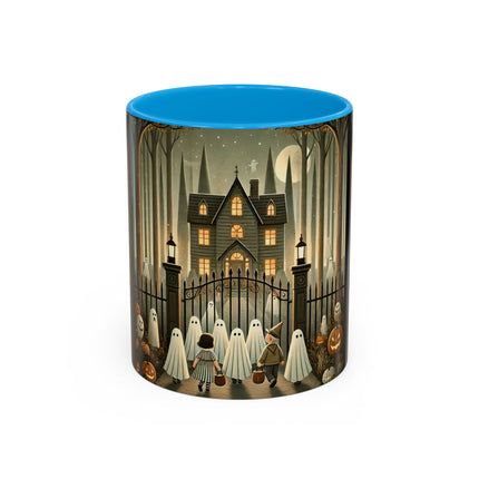 Ghostly Welcome – A Halloween Night Colorful Mugs (11oz, 15oz)