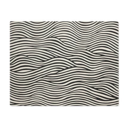 Wave Pattern on White Placemat, 1pc