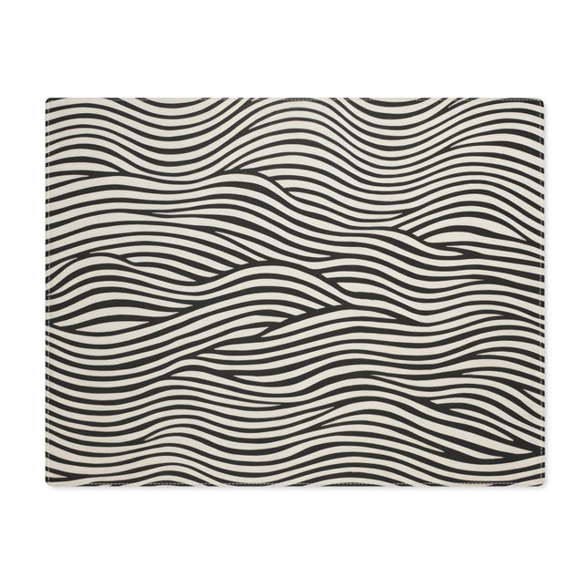 Wave Pattern on White Placemat, 1pc