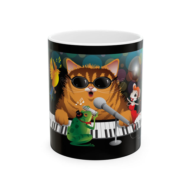 Jazz Cat Jam 11 oz Ceramic Mug