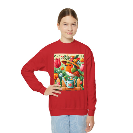 The Little Garden Tender Youth Crewneck Sweatshirt – Sunshine, Sweetness & Blooming Imagination