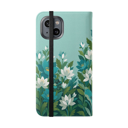 🐉🌿 The Dragon Keeper Flip Case – Art Deco Floral Fantasy
