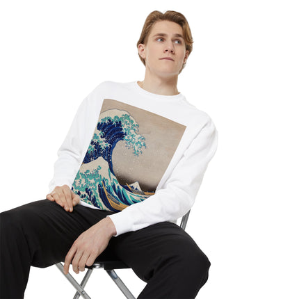 The Great Wave off Kanagawa by Katsushika Hokusai Garment-Dyed Sweatshirt