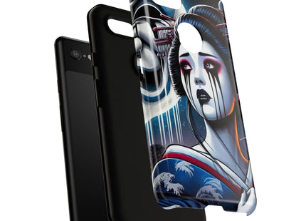 Geisha’s Black Ink Tears Phone Cases