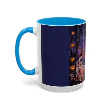 🌙🎃 Moonlit Mischief In The Pumpkin Grove Colorful Mug – Whimsical Halloween Fantasy