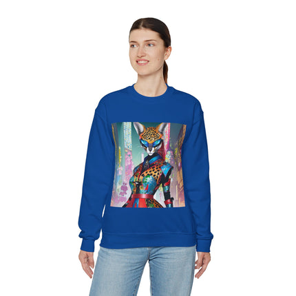 Cyber Cat Glamour Unisex Heavy Blend™ Crewneck Sweatshirt