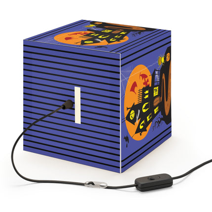 Halloween Night at the Haunted House Light Cube Lamp