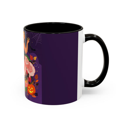 🌹🎃 The Lady Of The Haunted Rose Garden Colorful Mug – Romantic Halloween Charm