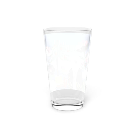 🌹🎄 The Lady Of The Candlelit Rose Tree Pint Glass – Art Deco Christmas Garden