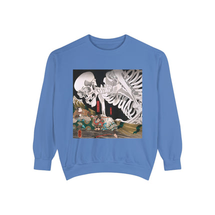 Mitsukuni Defying the Skeleton Spectre by Utagawa Kuniyoshi Garment-Dyed Sweatshirt