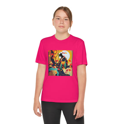 Black Cat in Kimono Youth Competitor Tee