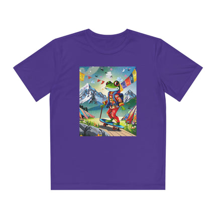 Skateboarding Frog Youth Competitor Tee – Whimsical Adventure & Playful Energy
