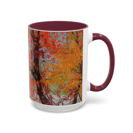 Autumn leaves by Edward Okuń Colorful Mugs (11oz, 15oz)