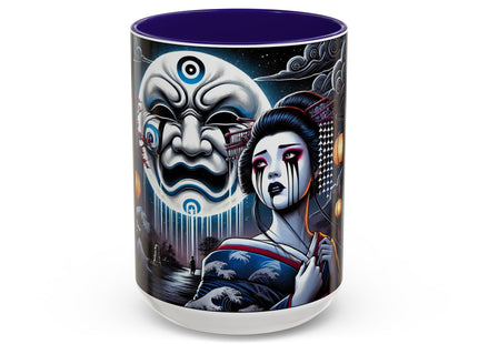 Geisha’s Black Ink Tears Colorful Mugs (11oz, 15oz)