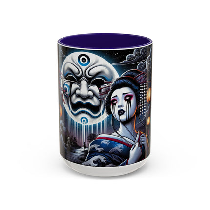 Geisha’s Black Ink Tears Colorful Mugs (11oz, 15oz)
