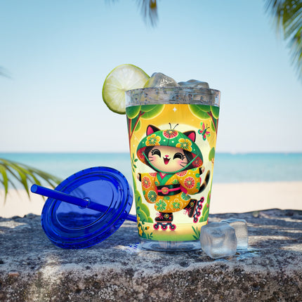 Firefly Dance on Wheels Sunsplash Tumbler with Straw, 16oz