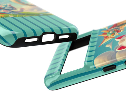 Geisha Kitten and the Dragon Kite Phone Cases