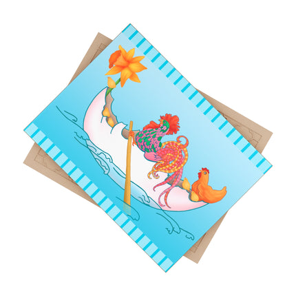 A Rooster's Seafaring Adventure Ceramic Tile