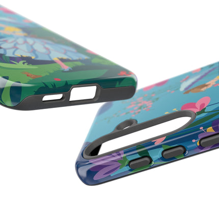 🌸☂️ A Stroll Through The Enchanted Forest Phone Case – Art Deco Floral Fantasy