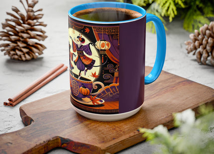 Theatrical Halloween Mice on Teacup Colorful Mugs (11oz, 15oz)