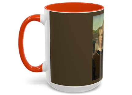 American Gothic by Grant Wood Colorful Mugs (11oz, 15oz)