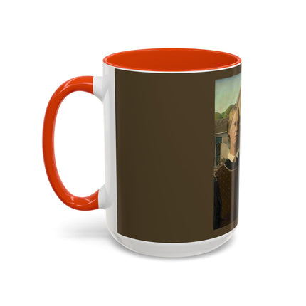 American Gothic by Grant Wood Colorful Mugs (11oz, 15oz)